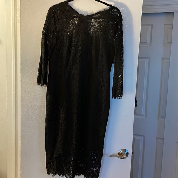 Black lace JCrew dress. Worn once, in perfect condition! - Picture 1 of 6